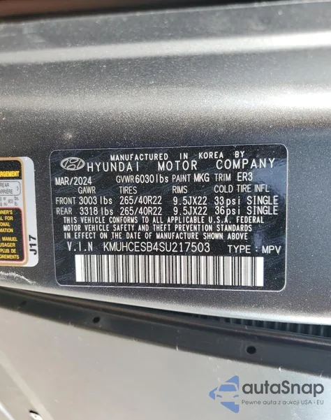 2025 Genesis Gv80 Prestige из США, поврежденный, VIN KMUHCESB4SU217503